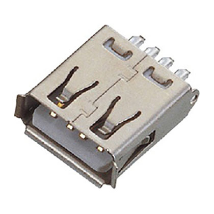 USB A Type female   180° Wire solder type